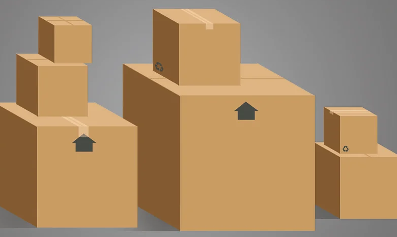 cardboard storage boxes